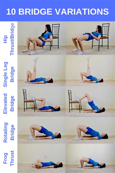 10 hip thrust bridge variations – Artofit