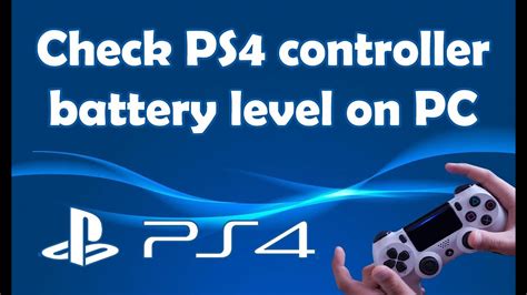 How to check PS4 controller battery level on pc - YouTube