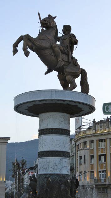 Equestrian statue of Alexander the Great in Skopje Macedonia