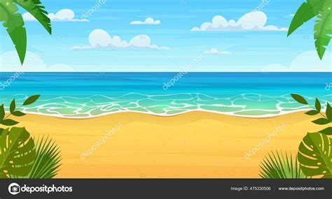 Summertime on the beach. Palms and plants around Stock Vector by ...