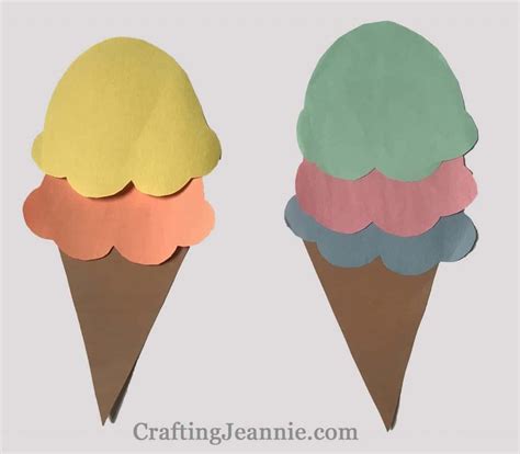 Paper Ice Cream Cones - Craft For A Group of Kids | Crafting Jeannie