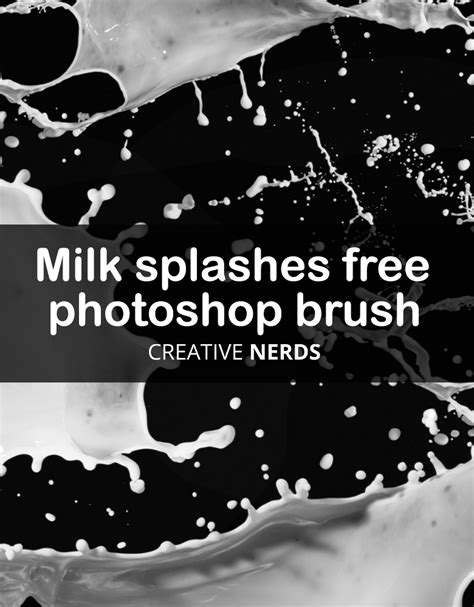 Authentic milk splashes free photoshop brush set vol 2 | Creative Nerds