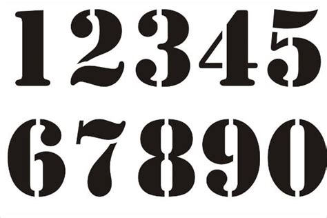 Printable Stencils Numbers - Printable Templates