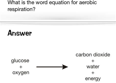 Aerobic Respiration Equation