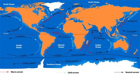 Map of Indian Ocean Monsoon and Trade Winds, wind and current chart ...