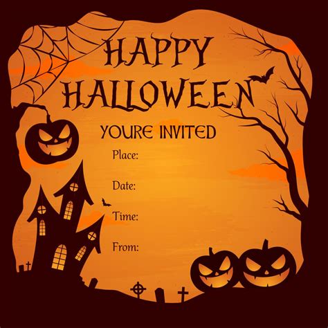 Free Printable Halloween Invitation Template