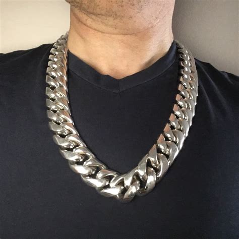 25mm Real Cuban Link Heavy Mens Necklace | Silverwow.net – SilverWow