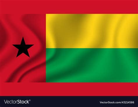 Flag of guinea-bissau national symbol in official Vector Image