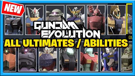 Gundam Evolution All Mobile Suits Abilities and Ultimates (Gundam ...