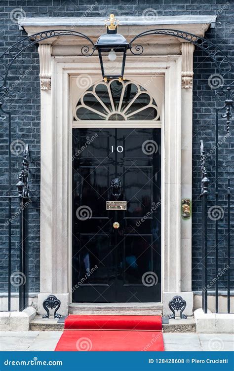 Entrance Door of 10 Downing Street in London, UK Editorial Stock Photo ...