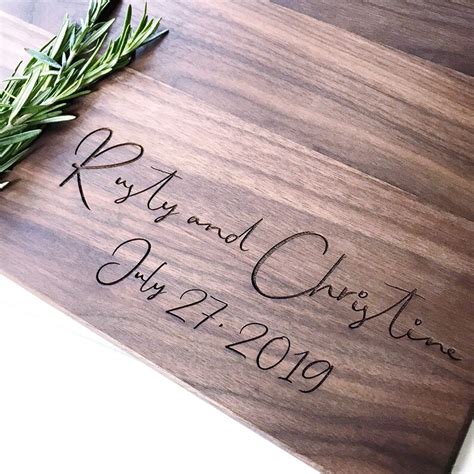 Custom Cutting Board with Names and Date for Wedding Gift | Etsy