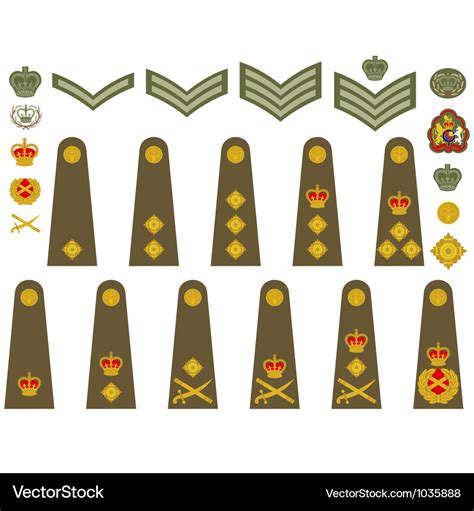 British army insignia Royalty Free Vector Image