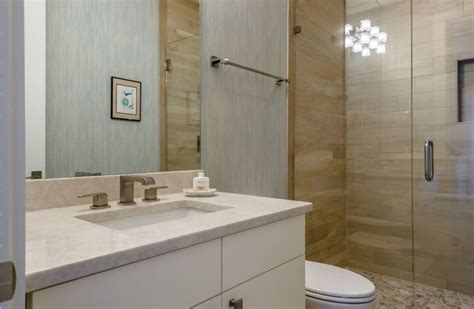 Taj Mahal Quartzite Bathroom - bathroom and shower design