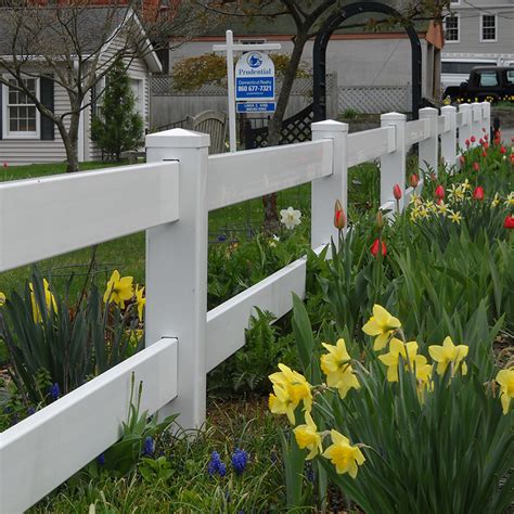 White Vinyl Horse Fence, Plastic Post and Rail Fence, Vinyl Ranch Fence ...