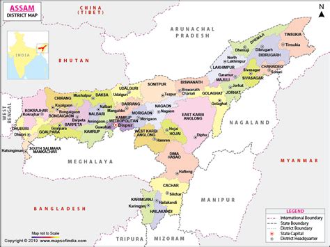 Map Of Assam State - Map With Cities