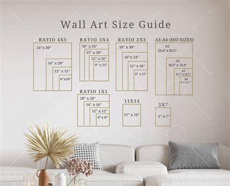 Wall Art Size Guide Frame Size Guide Print Size Guide ...