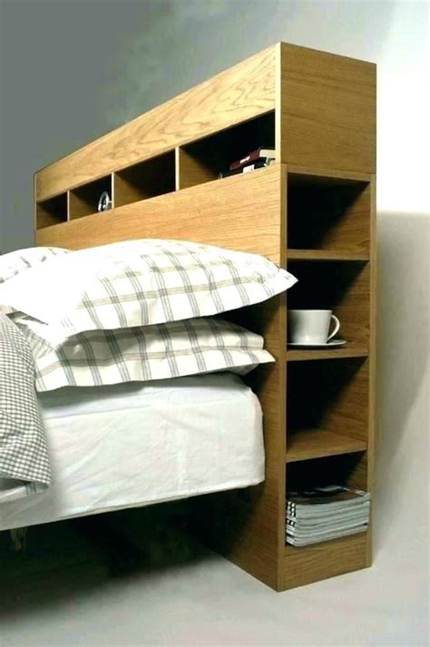 bed with shelf headboard awesome ideas king headboards storage shelves ...