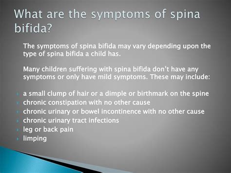 Spina Bifida Signs