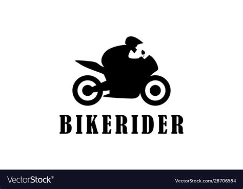 Bike motorcycle rider logo design motorcycle logo Vector Image