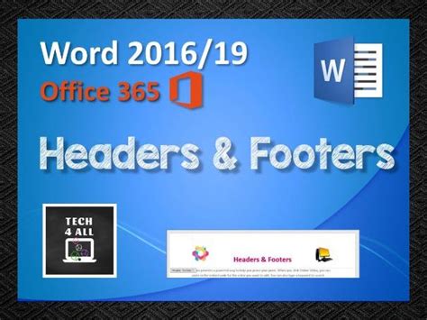 Headers & footers in Microsoft Word | Teaching Resources