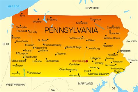 Pennsylvania Map - Guide of the World