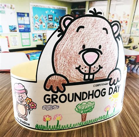 Free Groundhog Day Hat - Simply Kinder | Groundhog day activities ...