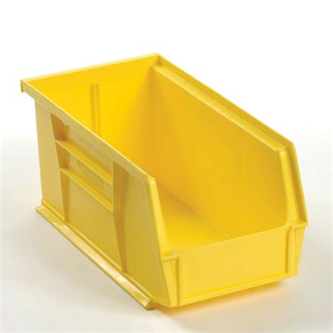 Plastic Storage Bin - Parts Storage Bin 5-1/2 x 10-7/8 x 5, Yellow, Lot ...