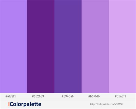 Purple Color Palette with Lavender and Royal Purple Shades