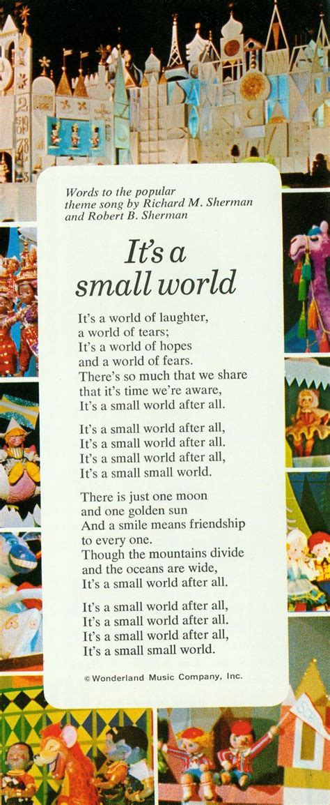 Its A Small World Song Lyrics - LyricsWalls