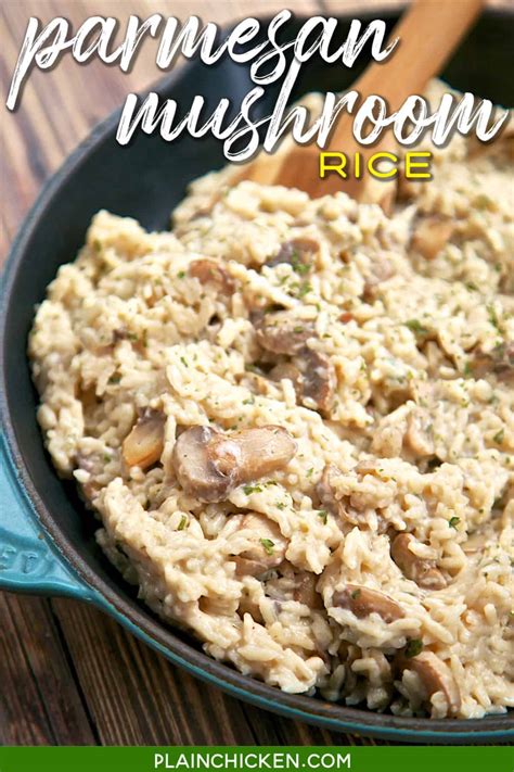 Parmesan Mushroom Rice - Plain Chicken