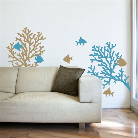 Coral Reef & Fish - Wall Decals Graphic Stickers