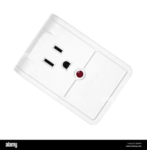 A single outlet surge protector on a white background Stock Photo - Alamy