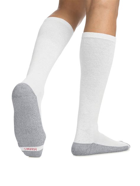 Hanes Men's ComfortBlend Over-the-Calf Crew Socks, 6-Pack - Walmart.com