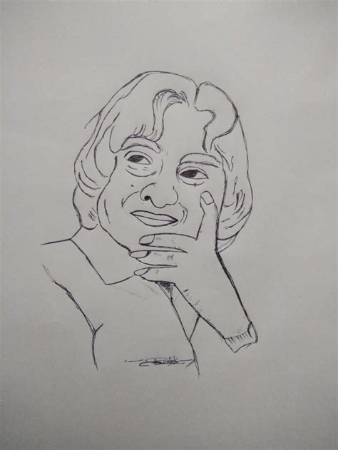 Pencil Sketch Of Apj Abdul Kalam