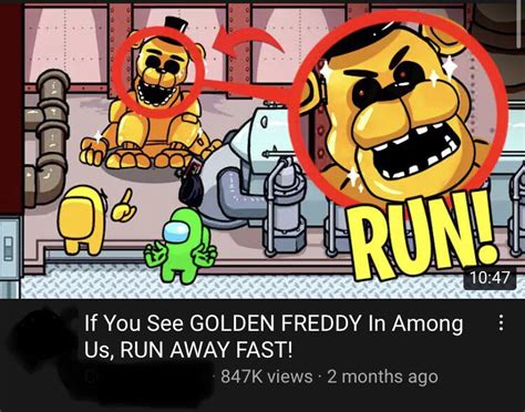 Golden Freddy in Among Us. : r/fnafcringe