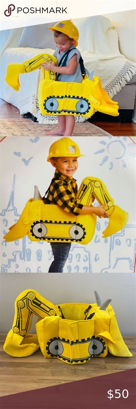 Toddler Kids Excavator Bulldozer Digger Halloween Dress Up Costume ...