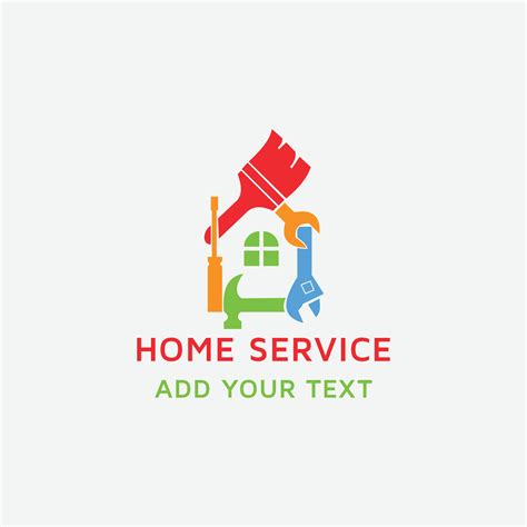 Home service logo design 35537071 Vector Art at Vecteezy