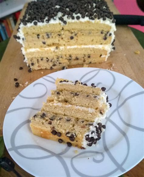 Chocolate Chip Cookie Dough Cake - Cupcakes for Dinner