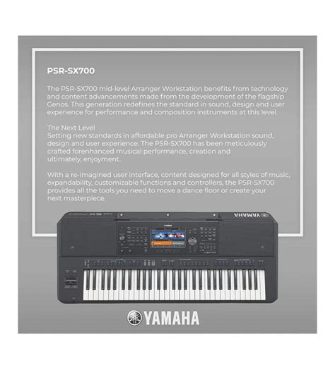 Yamaha PSR-SX700 ARRANGER WORKSTATION KEYBOARD - Guitar Villa