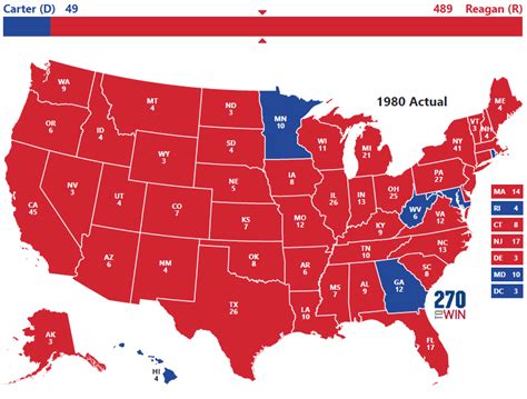 1980 Presidential Election Map