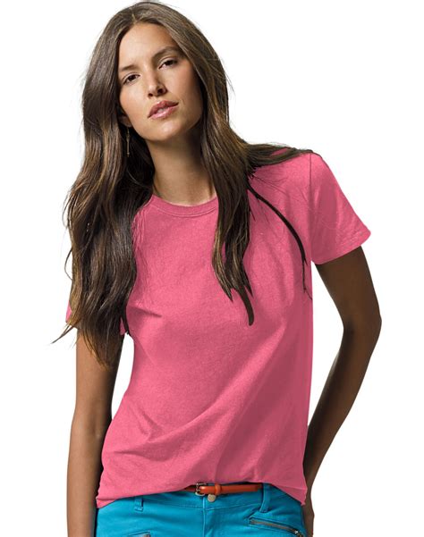 Hanes - Hanes ComfortSoft Women`s Relaxed Fit Jersey Crewneck T-Shirt ...