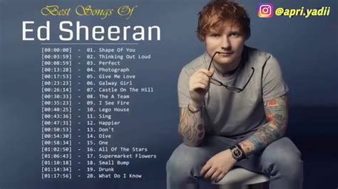 Ed Sheeran - Best Songs Full album || Lyrics Musik - YouTube