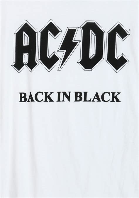 AC/DC Back in Black White Men's T-Shirt