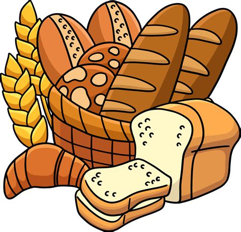 Thanksgiving Baked Bread Cartoon Colored Clipart 8944305 Vector Art at ...