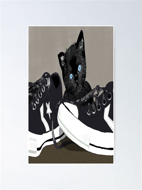 "Sneaky Kitty, Cat Art, Black Cat, Blue Eyes "Art by Artists ...