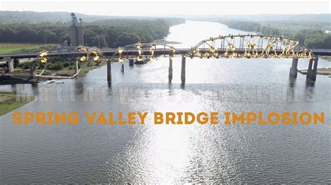 Aerial View | Spring Valley Bridge Implosion | Illinois River - YouTube