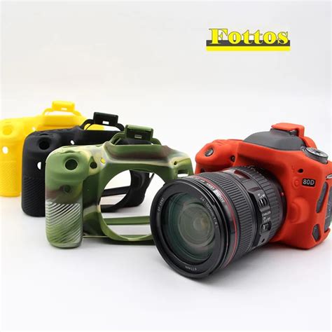 DSLR Camera Silicone case Protective Cover Bag For Canon EOS 80D Body ...