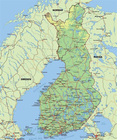 Arctic circle Finland map - Map of arctic circle Finland (Northern ...