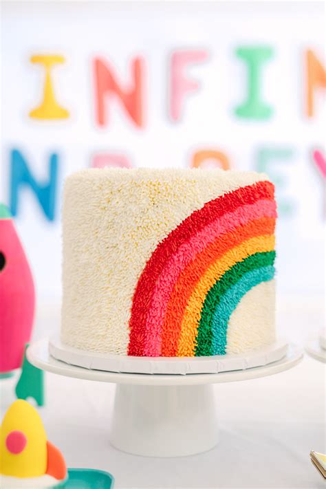 Rainbow Cake | To Infinity and Beyond First Birthday Party - Studio DIY