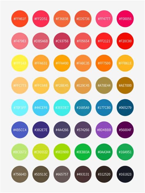 Download Color Chart CMYK Design Color Code Palette